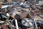 Tons of original parts for classic cars and trucks stored in vintage car junkyard
