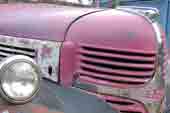 Vintage Dodge pickup truck with great worn and aged patina in old car junk yard