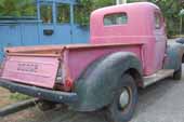 Classic Dodge pickup truck bed in great shape - old car salvage lot
